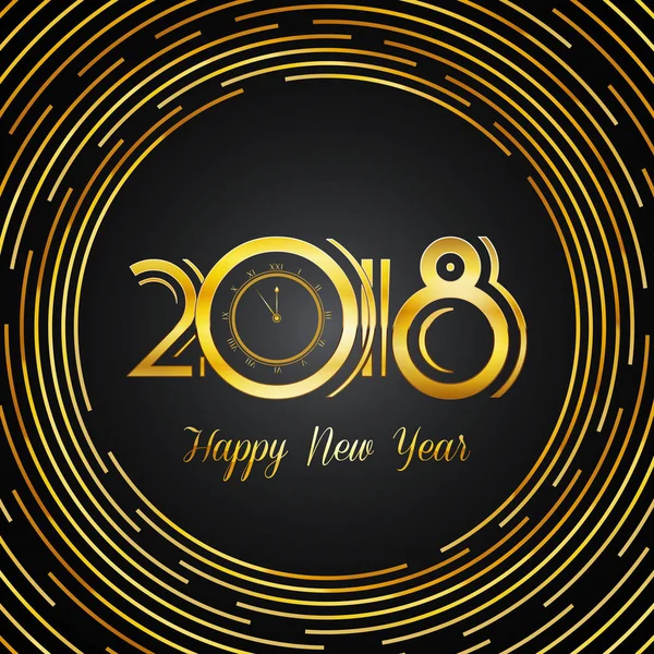 Frohes neues Jahr 2018 Grußkarte — Stockvektor