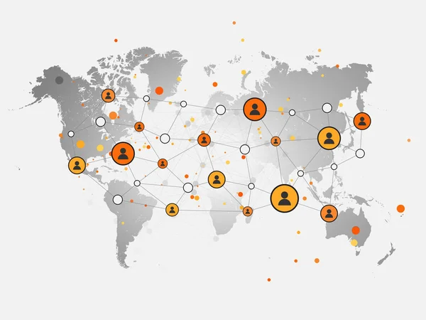 ソーシャル ネットワーク ベクトル設計概念図 — ストックベクタ