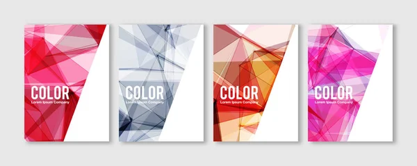 Abstract-Sjablonen met de kleurrijke geometrische veelhoeken. Vector omvat ontwerp. Toekomstige Poster sjabloon. — Stockvector