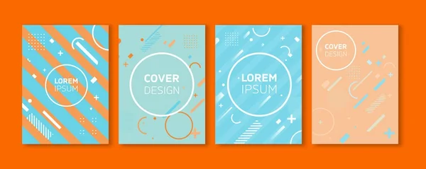 Minimale Vector Covers Design. Cool kleurrijke levendige Diagonal strepen plat geometrische illustraties. Toekomstige Poster sjabloon. — Stockvector