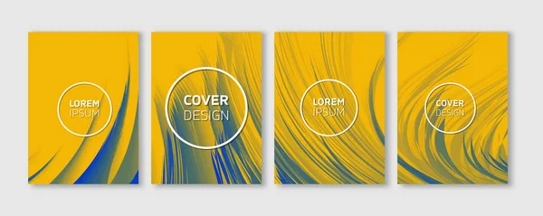 Mínimo Vector Cubre Diseño de Colores Vibrantes Frescos Plumas Ilustraciones de Plumas Póster Futuro — Vector de stock