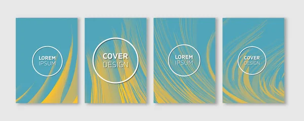 Minimale Vector Covers Design | Cool levendige kleuren Feather illustraties | Toekomstige Poster Templates — Stockvector