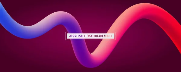 Minimální abstraktní tekuté zakřivené v zářivých barvách - vektor koncept pozadí — Stockový vektor