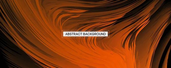 Abstrakt Design Orange fjäder på svart bakgrund | Vidvinkel vektorillustration — Stock vektor