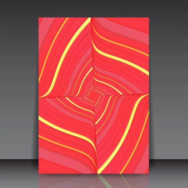Abstrakcja Kolorowe Geometryczne Kręciło Kwadraty Origami Ulotki Edytowalny Szablon Wektor — Wektor stockowy