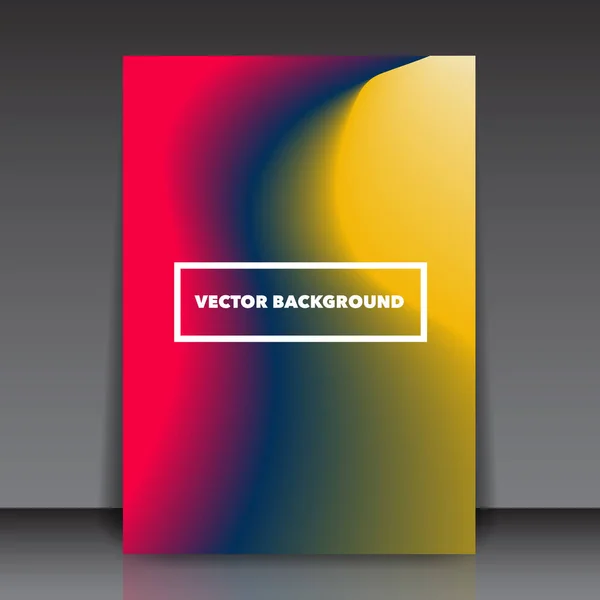 Sjabloon Voor Abstract Golvende Dynamische Kleurrijke Bewerkbare Folder Vector Achtergrond — Stockvector