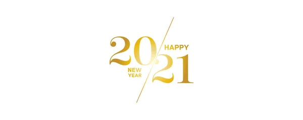 2021 Logo Happy New Year Brochure Design Template Poster Card — Stock Vector