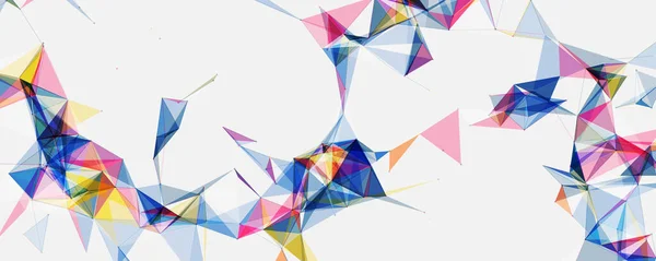 Αφηρημένη Polygonal Space Φωτεινό Φόντο Πολύχρωμη Σύνδεση Κουκκίδες Και Γραμμές — Διανυσματικό Αρχείο