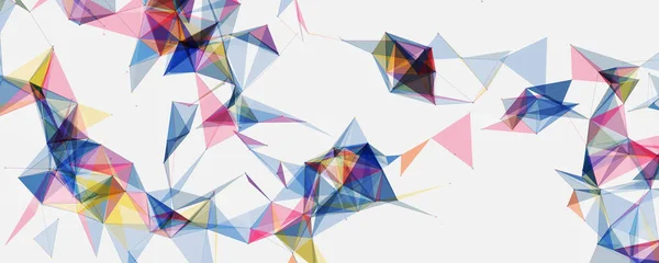 Espace Polygonal Abstrait Arrière Plan Lumineux Avec Des Points Connexion — Image vectorielle