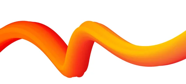 Golvende Oranje Gele Vectorlijn Witte Achtergrond Kan Gebruikt Worden Voor — Stockvector