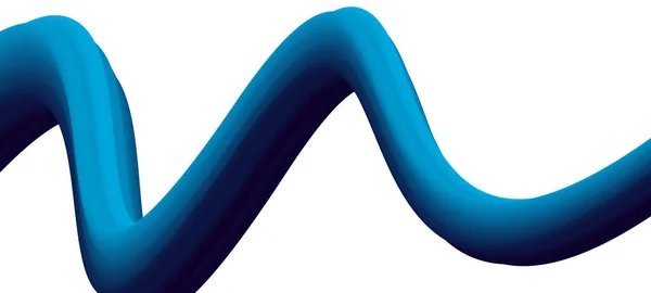 在白色背景上的三维波浪蓝色矢量线 可用于网页设计 横幅或创意展示 病媒图解 — 图库矢量图片