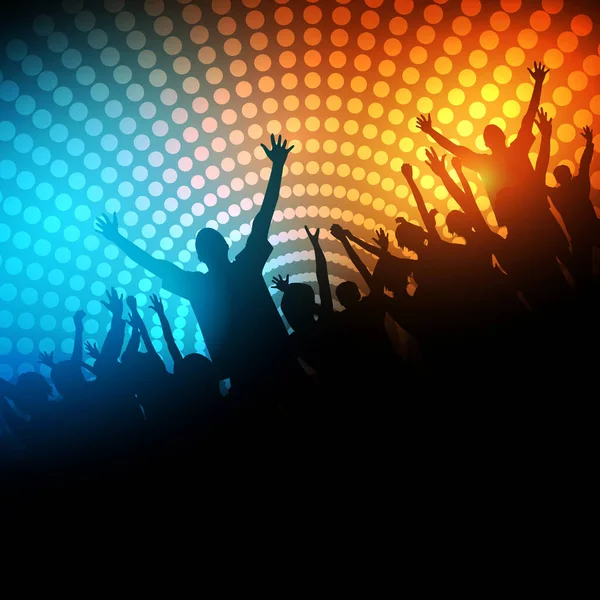 Eps10 Party People Vector Bakgrund Dancing Young People — Stock vektor