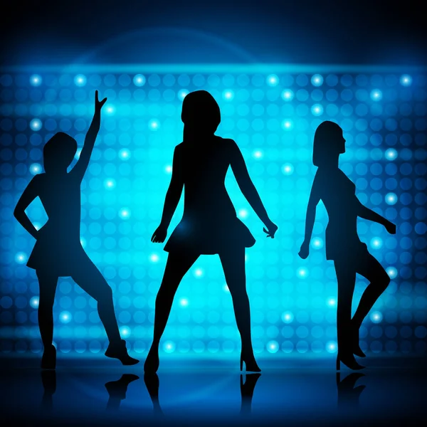 Party Girls Dancer Kleurrijke Eps10 Ontwerp Dancing Jonge Sexy Vrouwen — Stockvector