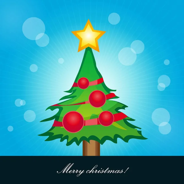 Tarjeta Navidad Eps10 Árbol Navidad Vector Fondo — Archivo Imágenes Vectoriales