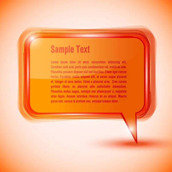 Eps10 Orange Speech Bubble Vector Background — Stock Vector