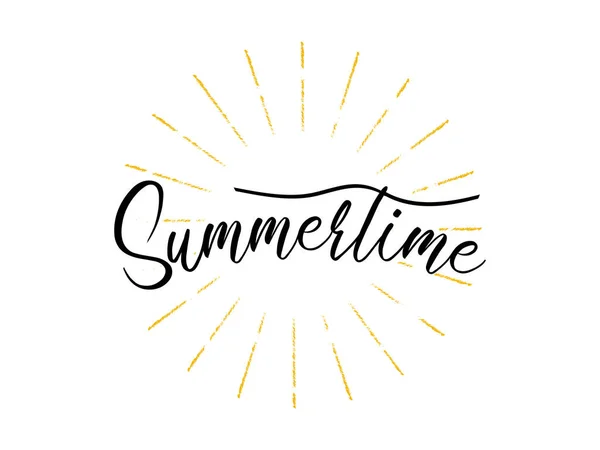 Μαύρο Λογότυπο Καλοκαίρι Αφηρημένο Σχεδιασμό Ήλιο Εικονογράφηση Διάνυσμα Για Καλοκαίρι — Διανυσματικό Αρχείο