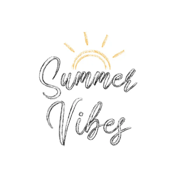Καλοκαίρι Vibes Λογότυπο Αφηρημένο Σχεδιασμό Ήλιο Εικονογράφηση Διάνυσμα Για Καλοκαίρι — Διανυσματικό Αρχείο