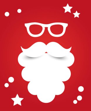 Noel Baba ile neşeli Noel kartı. vektör çizim