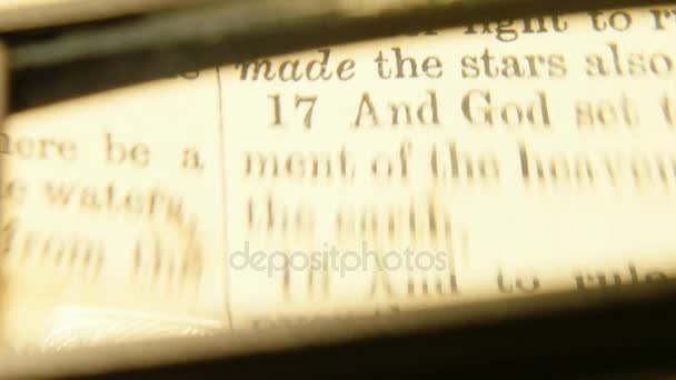 Old Holy bible Stock Footage