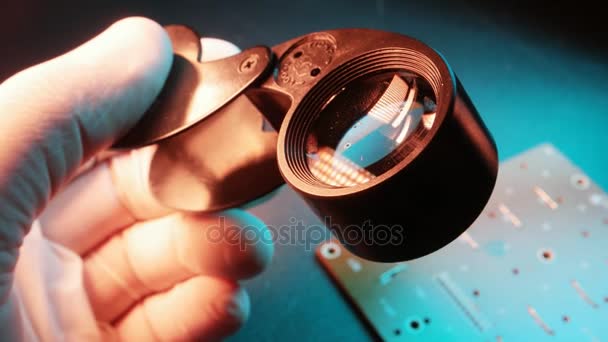 Loupe Magnification Close up — Stock Video