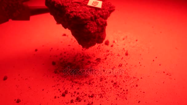 Analiza gleby mineralne — Wideo stockowe