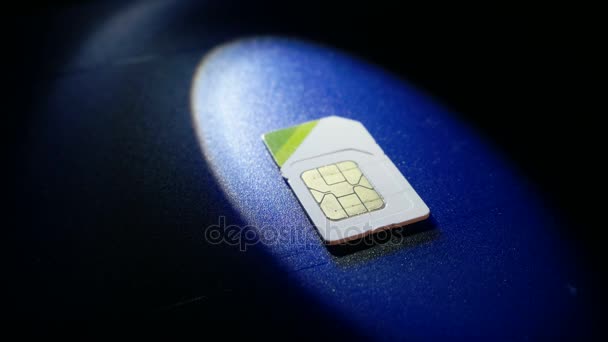 Sim Card di telefono — Video Stock