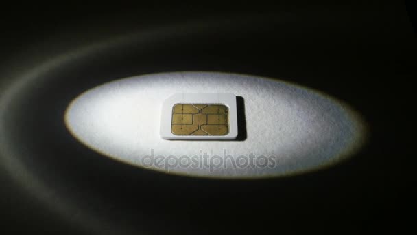 Sim Card of phone — Stock Video