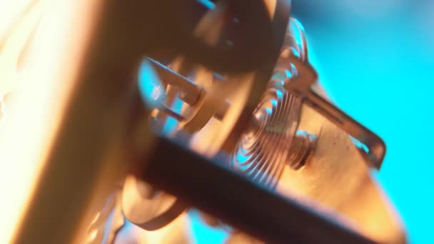 Clock Mechanism Works — Stock Video