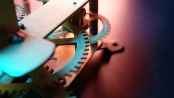 Clock Mechanism Works — Stock Video