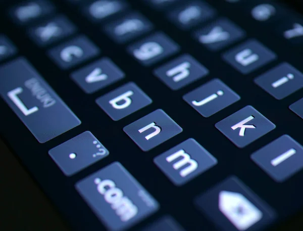 Nahaufnahme Einer Digitalen Tastatur Auf Dem Lcd Bildschirm — Stockfoto