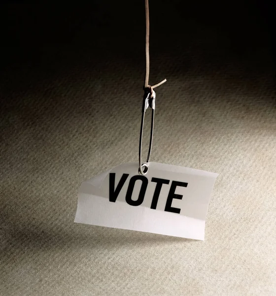 Закрыть Бирку Vote — стоковое фото