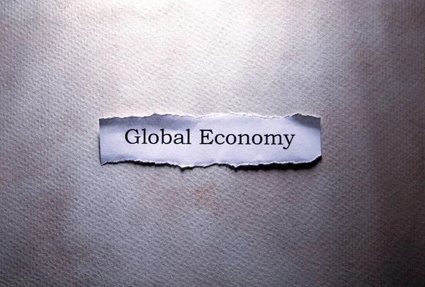 Close Global Economy Tag — Stock Photo, Image