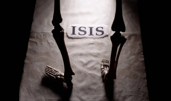 Isis 레이블을 골격의 — 스톡 사진