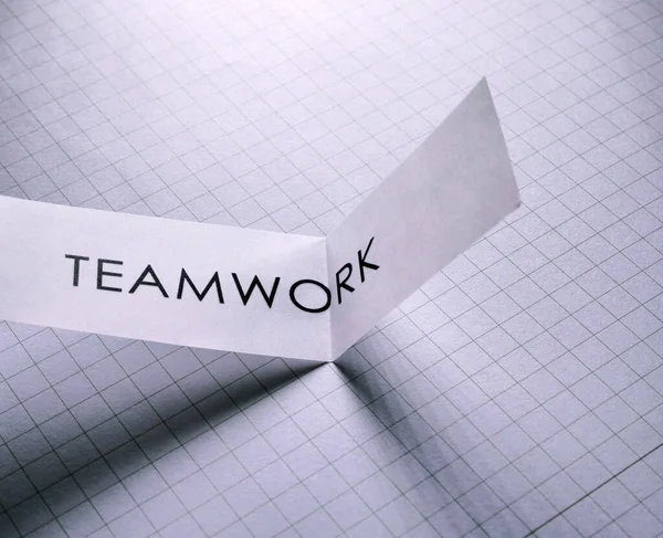 Закрытие Лейбла Teamwork — стоковое фото