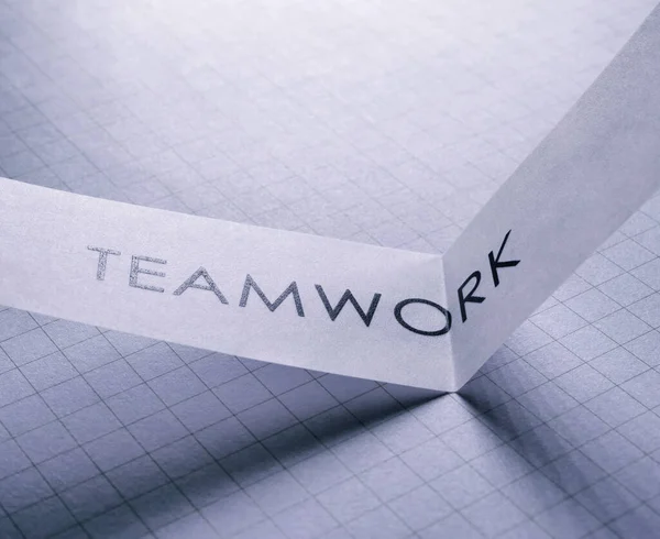 Nahaufnahme Des Etiketts Teamwork — Stockfoto