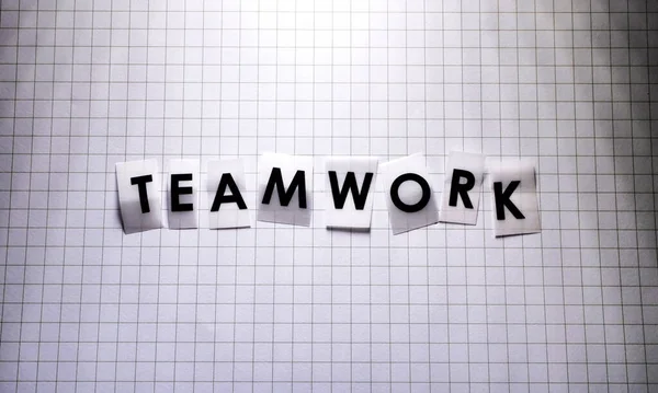 Sluiten Van Teamwork Tag Label — Stockfoto