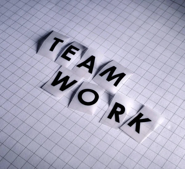 Sluiten Van Teamwork Tag Label — Stockfoto