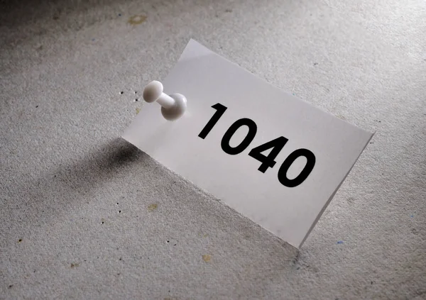 Bir Vergi Formunun 1040 Etiketini Kapat — Stok fotoğraf