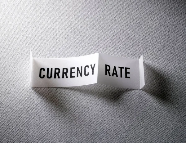 Close Foreign Currency Rate Tag — Stock Photo, Image