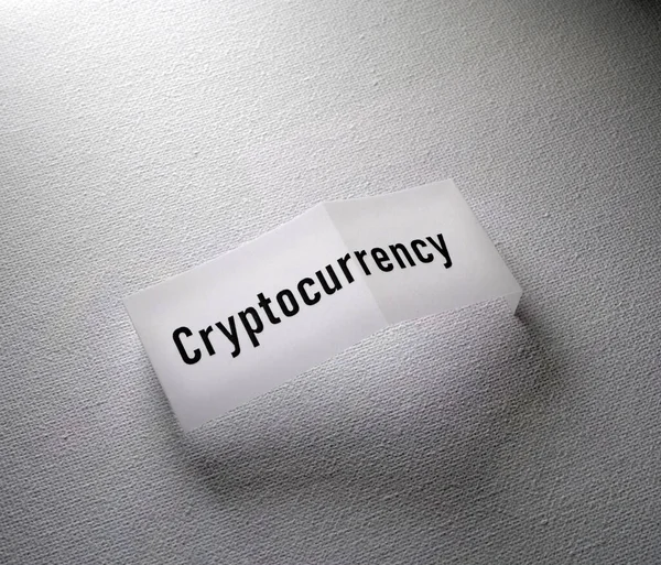 Close Cryptocurrency Tag Label — Stock Photo, Image
