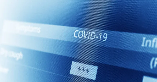 Digital Display close up of covid-19