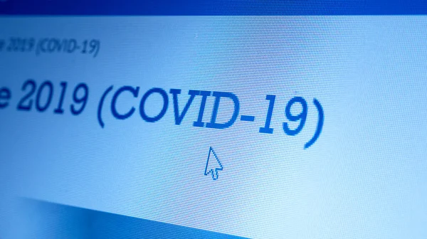 Digital Display close up of covid-19