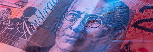 Schließung Der Australischen Dollarwährung Cash — Stockfoto