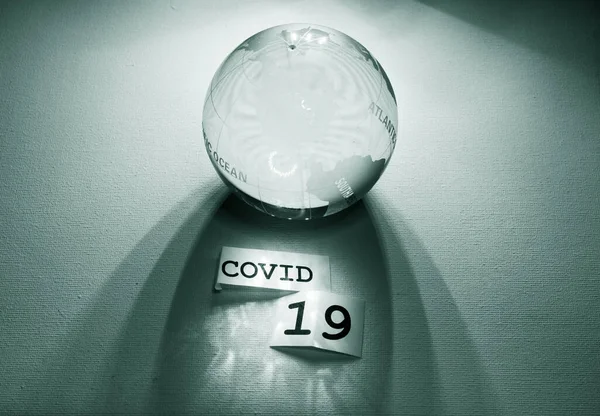 Глобальна Загроза Попередження Covid — стокове фото