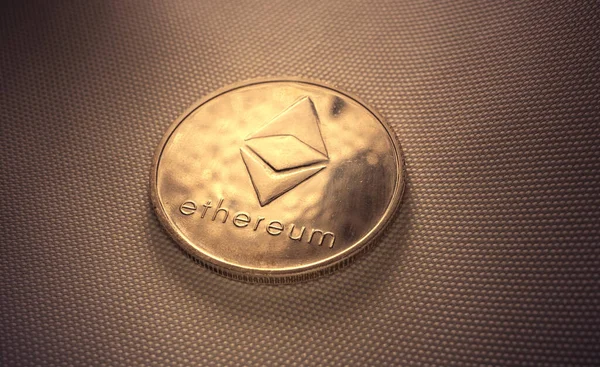 Közelkép Ethereum Crypto Valuta — Stock Fotó