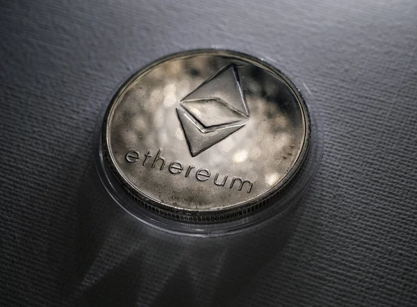 Közelkép Ethereum Crypto Valuta — Stock Fotó