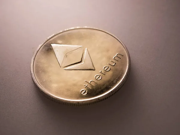Κλείσιμο Νομίσματος Ethereum Crypto — Φωτογραφία Αρχείου