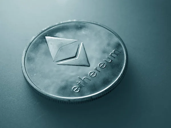 Közelkép Ethereum Crypto Valuta — Stock Fotó