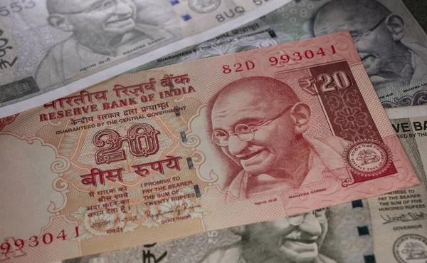インド通貨のマクロクローズアップ — ストック写真
