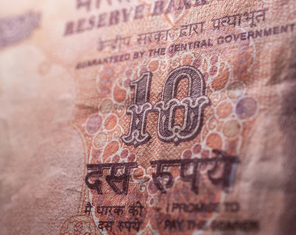 Macro Close Indian Currency — Stock Photo, Image